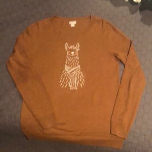 Women’s JCrew llama sweater